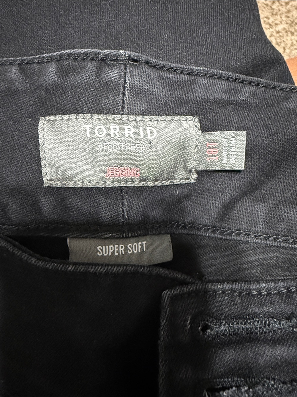 Torrid black Super Soft Jegging. 18 Tall